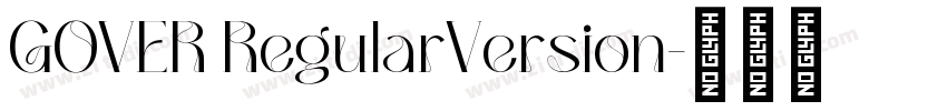 GOVER RegularVersion字体转换